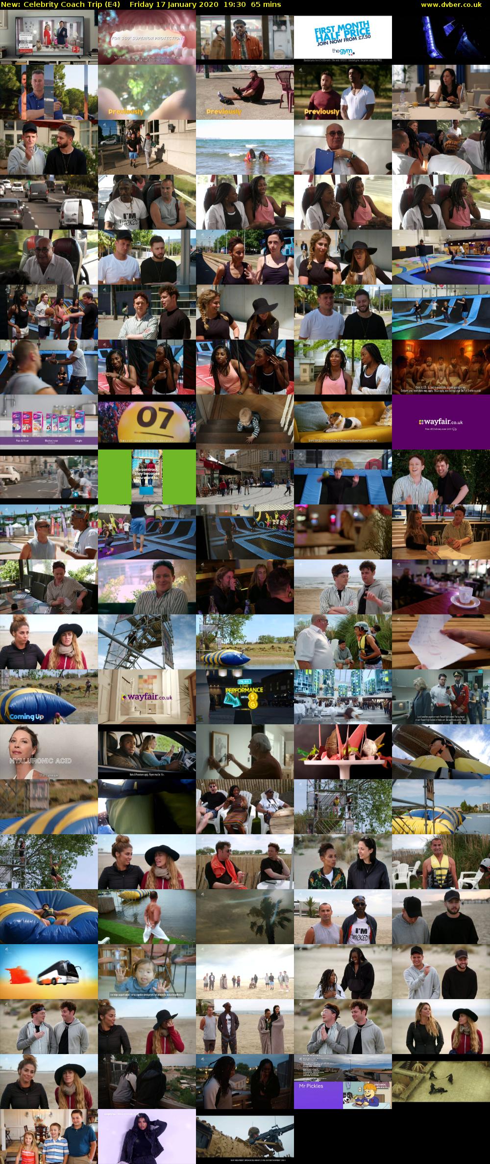Celebrity Coach Trip (E4) Friday 17 January 2020 19:30 - 20:35