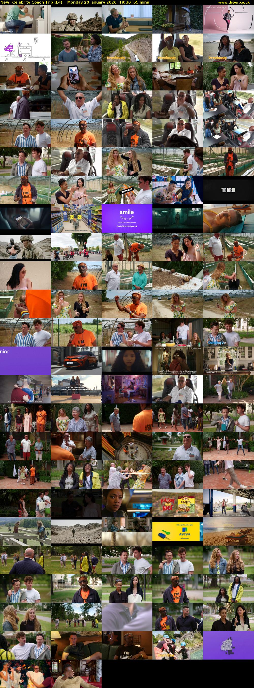 Celebrity Coach Trip (E4) Monday 20 January 2020 19:30 - 20:35