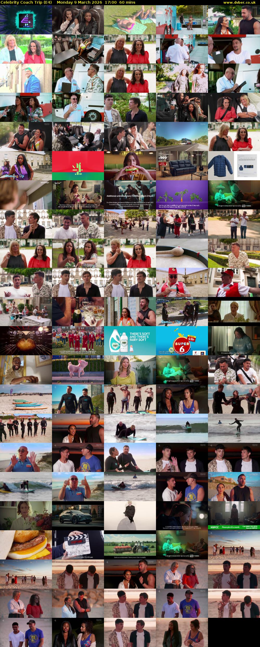 Celebrity Coach Trip (E4) Monday 9 March 2026 17:00 - 18:00