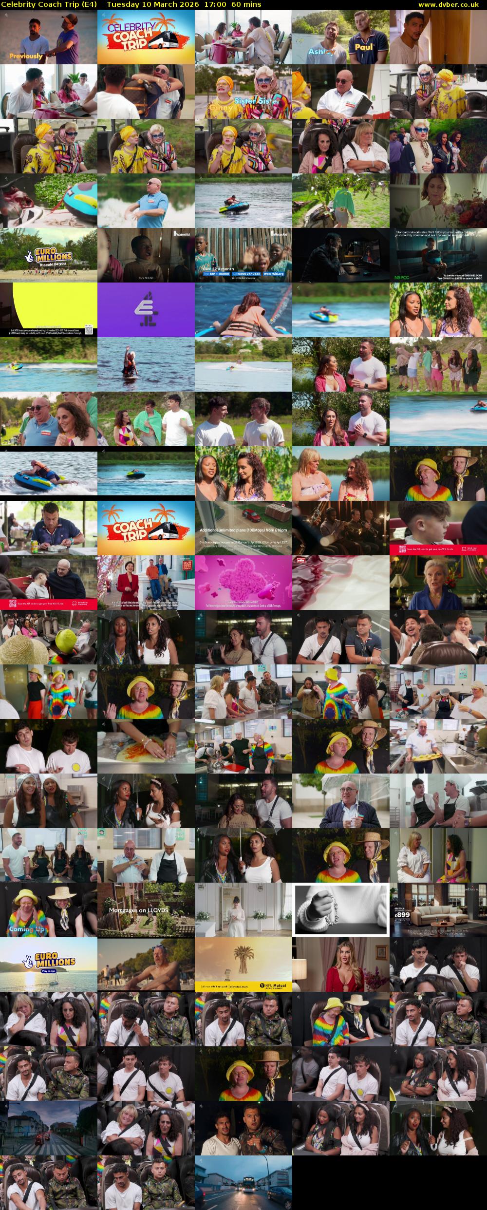 Celebrity Coach Trip (E4) Tuesday 10 March 2026 17:00 - 18:00