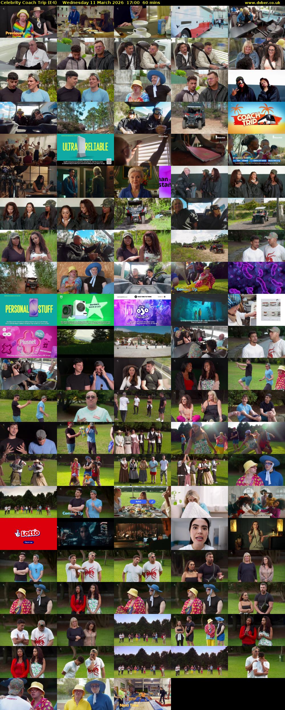 Celebrity Coach Trip (E4) Wednesday 11 March 2026 17:00 - 18:00