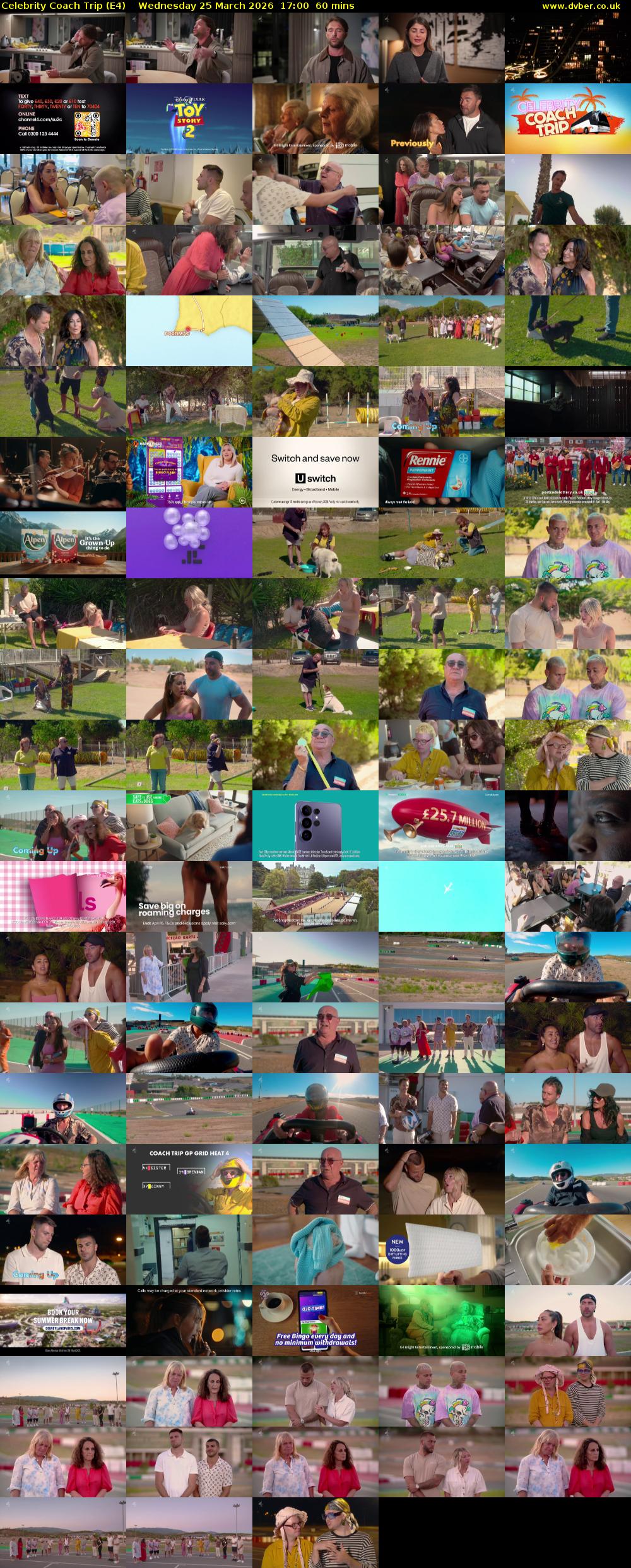 Celebrity Coach Trip (E4) Wednesday 25 March 2026 17:00 - 18:00