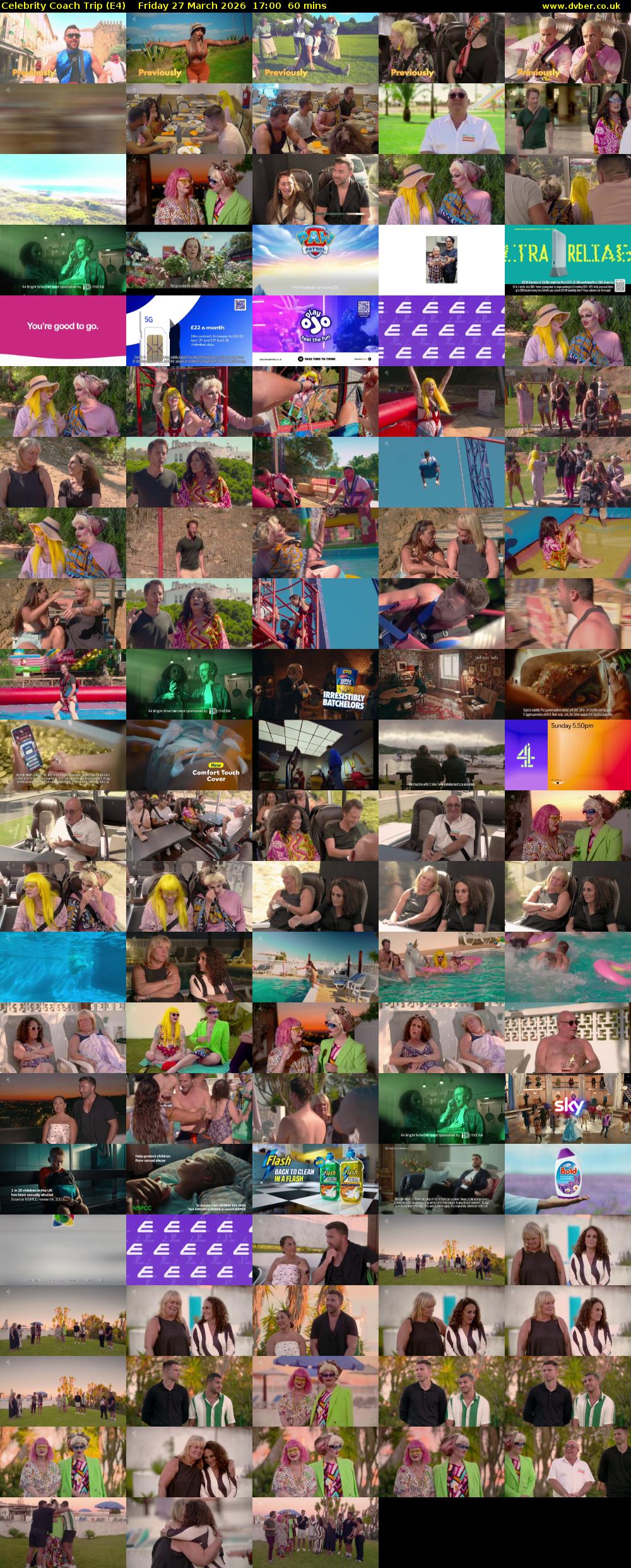 Celebrity Coach Trip (E4) Friday 27 March 2026 17:00 - 18:00