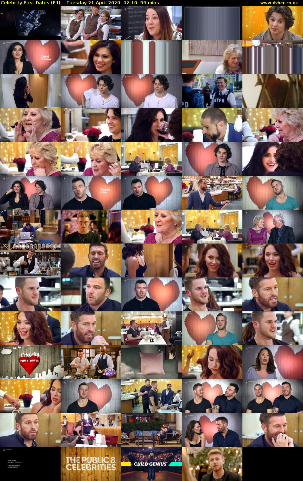 Celebrity First Dates (E4) Tuesday 21 April 2020 02:10 - 03:05