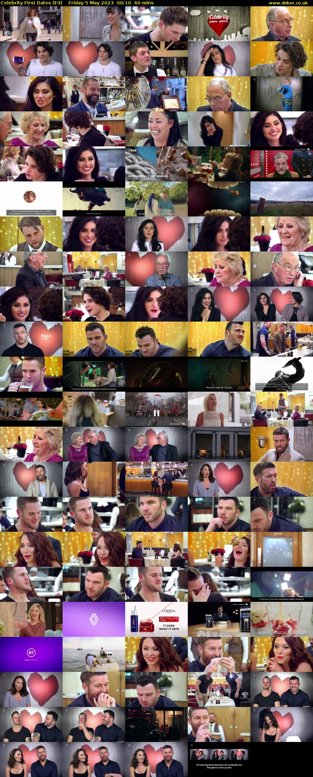 Celebrity First Dates (E4) Friday 5 May 2023 00:10 - 01:10