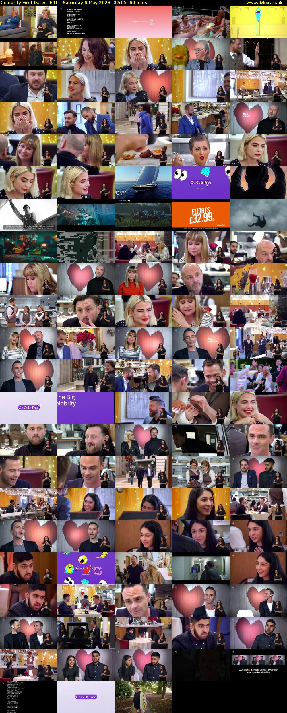 Celebrity First Dates (E4) Saturday 6 May 2023 02:05 - 03:05