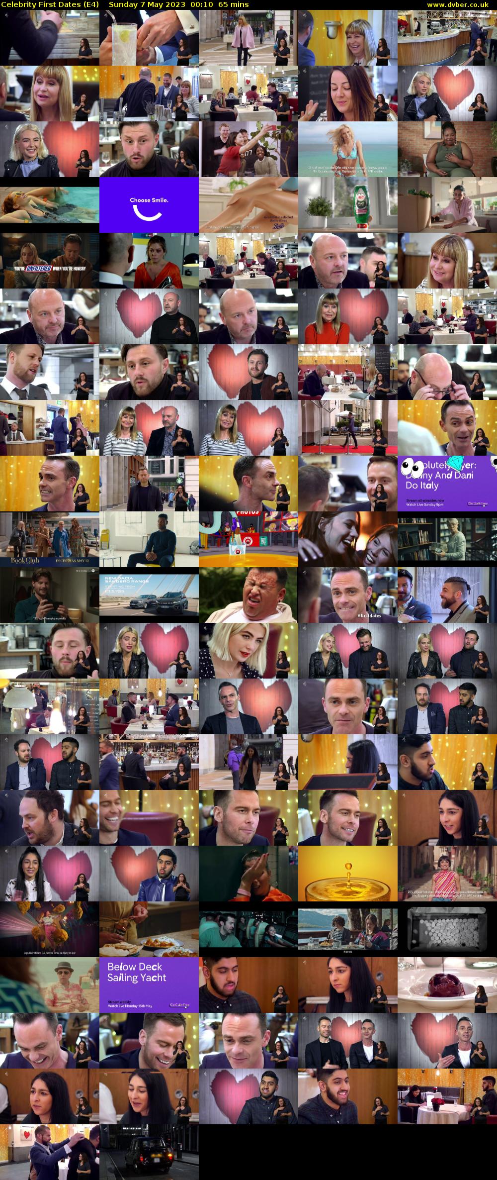 Celebrity First Dates (E4) Sunday 7 May 2023 00:10 - 01:15