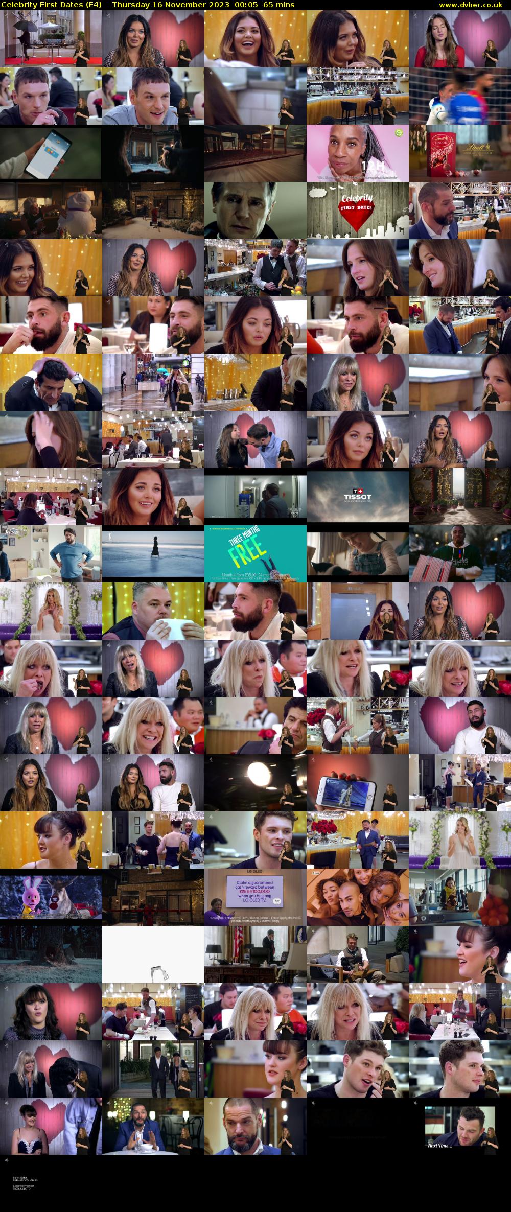 Celebrity First Dates (E4) Thursday 16 November 2023 00:05 - 01:10