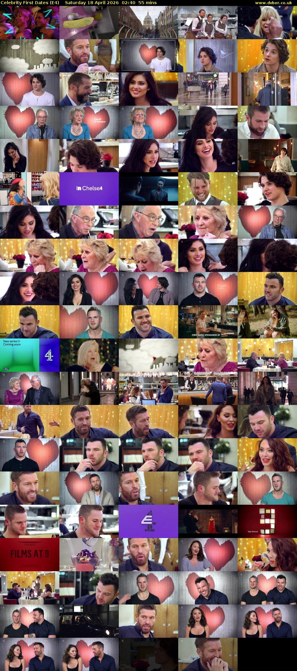 Celebrity First Dates (E4) Saturday 18 April 2026 02:40 - 03:35
