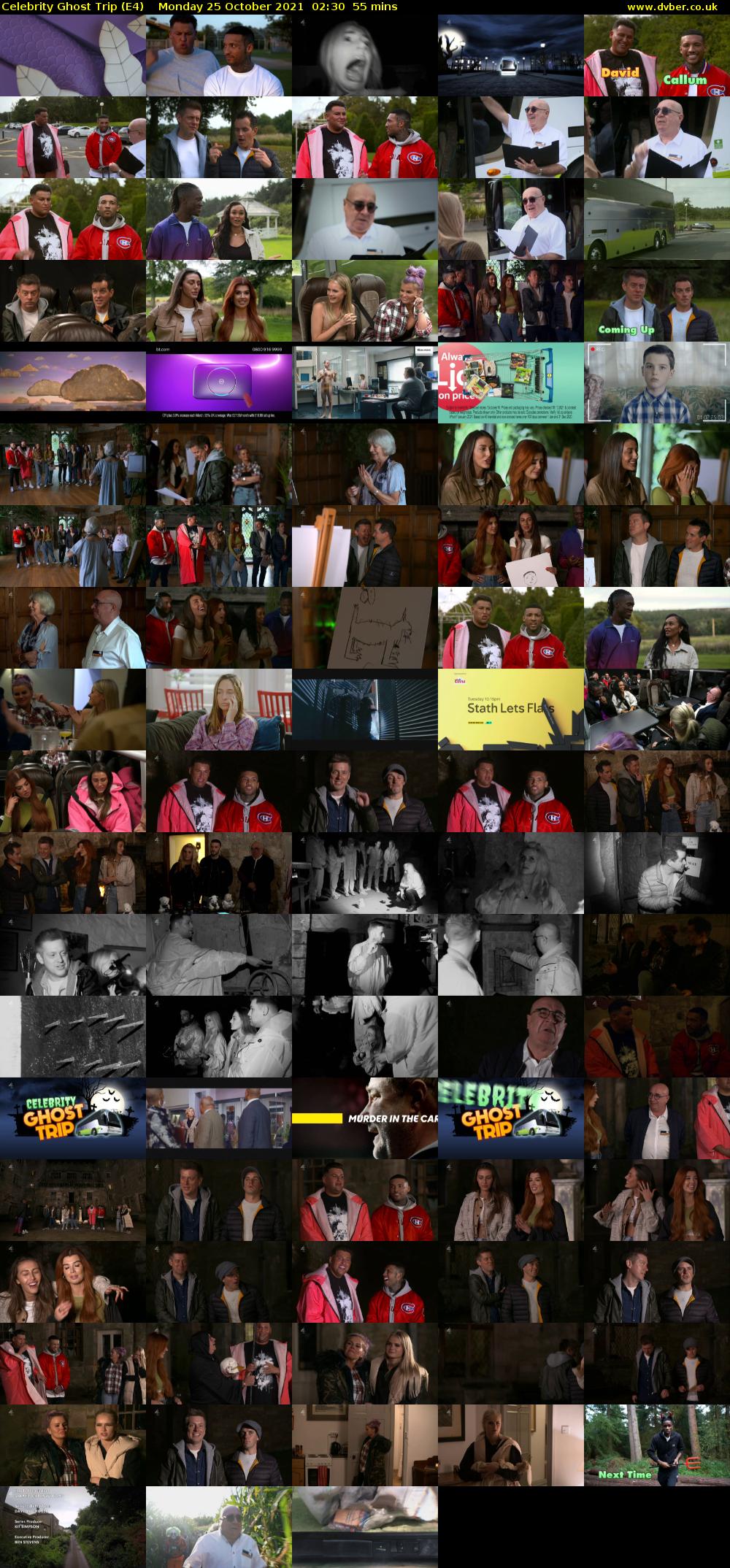 Celebrity Ghost Trip (E4) Monday 25 October 2021 02:30 - 03:25