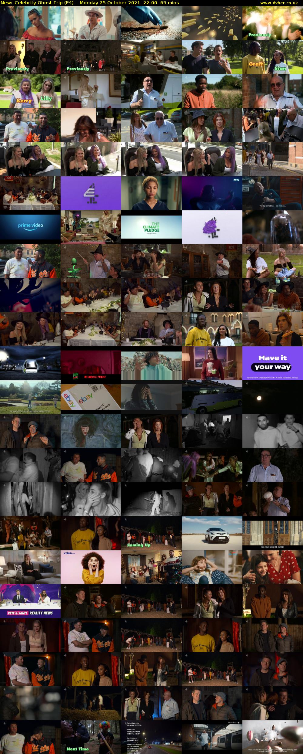 Celebrity Ghost Trip (E4) Monday 25 October 2021 22:00 - 23:05
