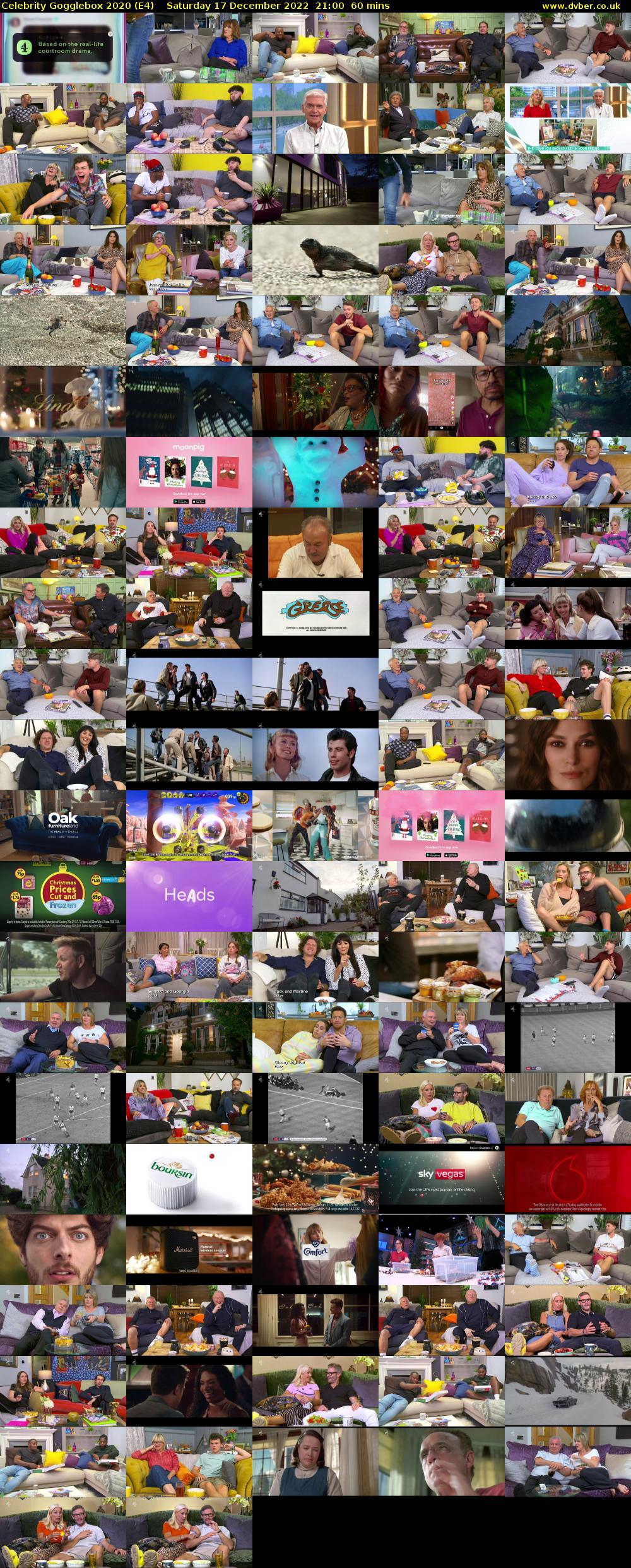 Celebrity Gogglebox 2020 (E4) Saturday 17 December 2022 21:00 - 22:00