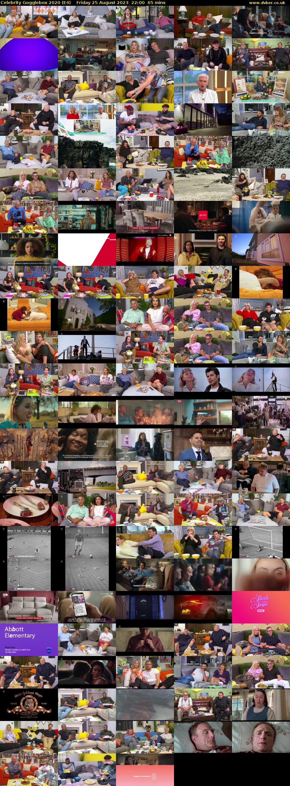 Celebrity Gogglebox 2020 (E4) Friday 25 August 2023 22:00 - 23:05