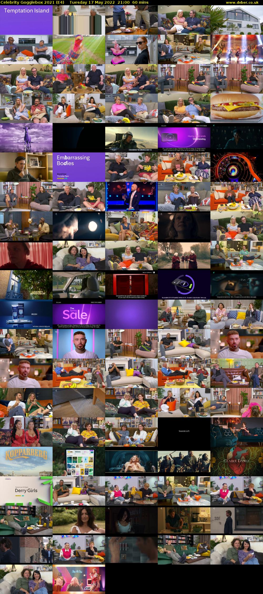 Celebrity Gogglebox 2021 (E4) Tuesday 17 May 2022 21:00 - 22:00