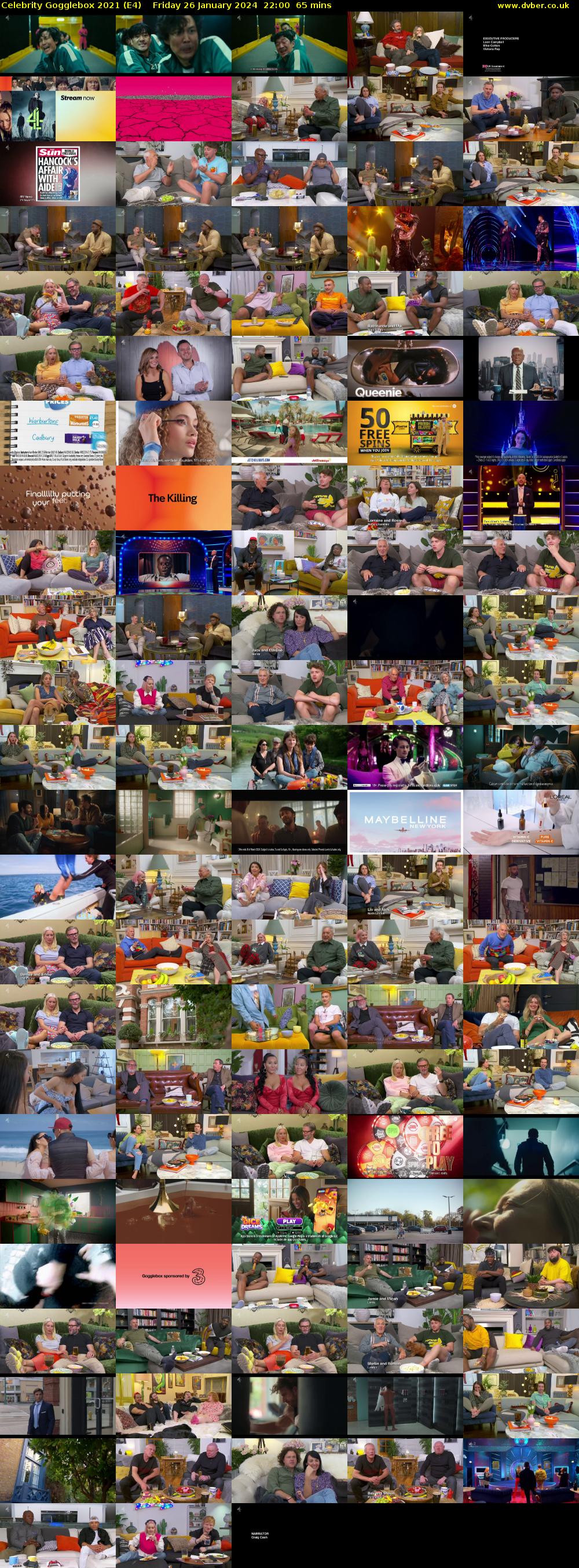 Celebrity Gogglebox 2021 (E4) Friday 26 January 2024 22:00 - 23:05