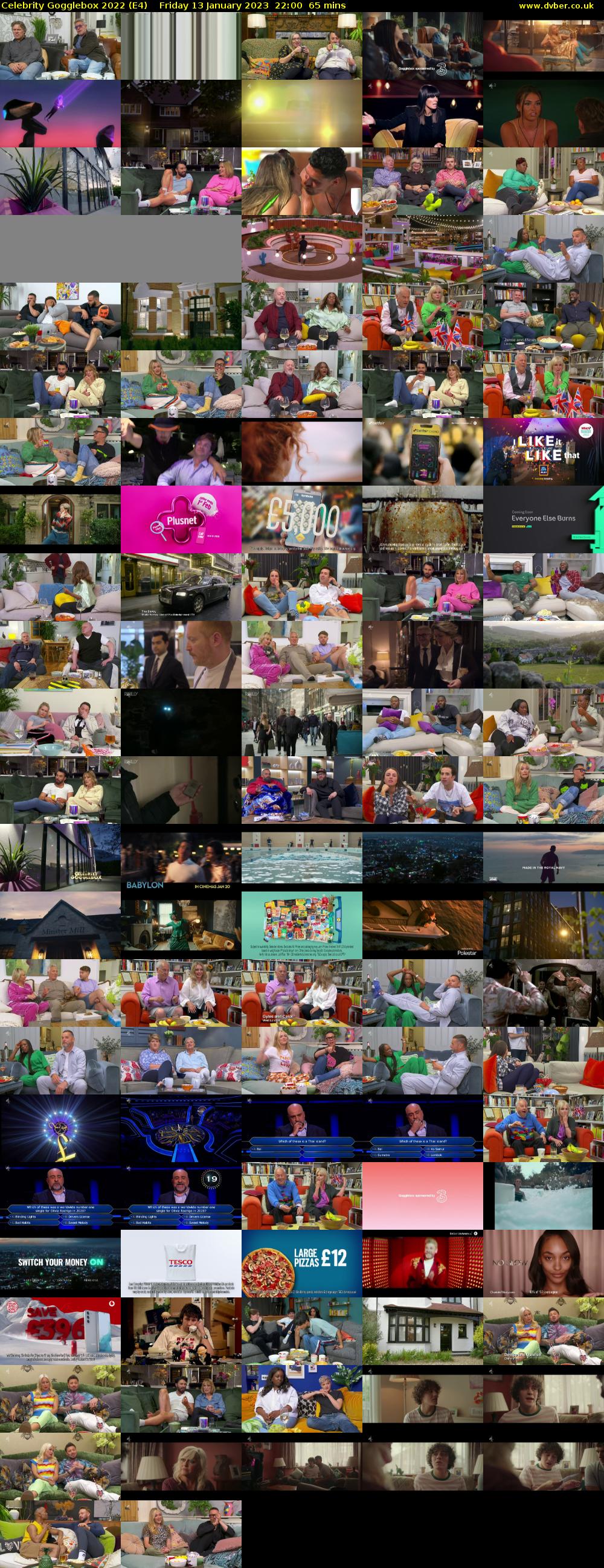 Celebrity Gogglebox 2022 (E4) Friday 13 January 2023 22:00 - 23:05