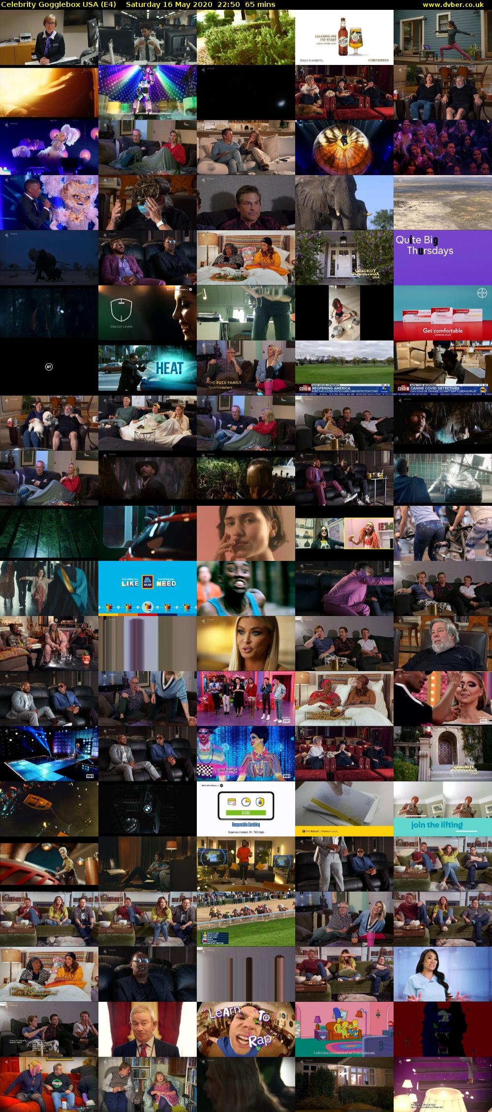 Celebrity Gogglebox USA (E4) Saturday 16 May 2020 22:50 - 23:55