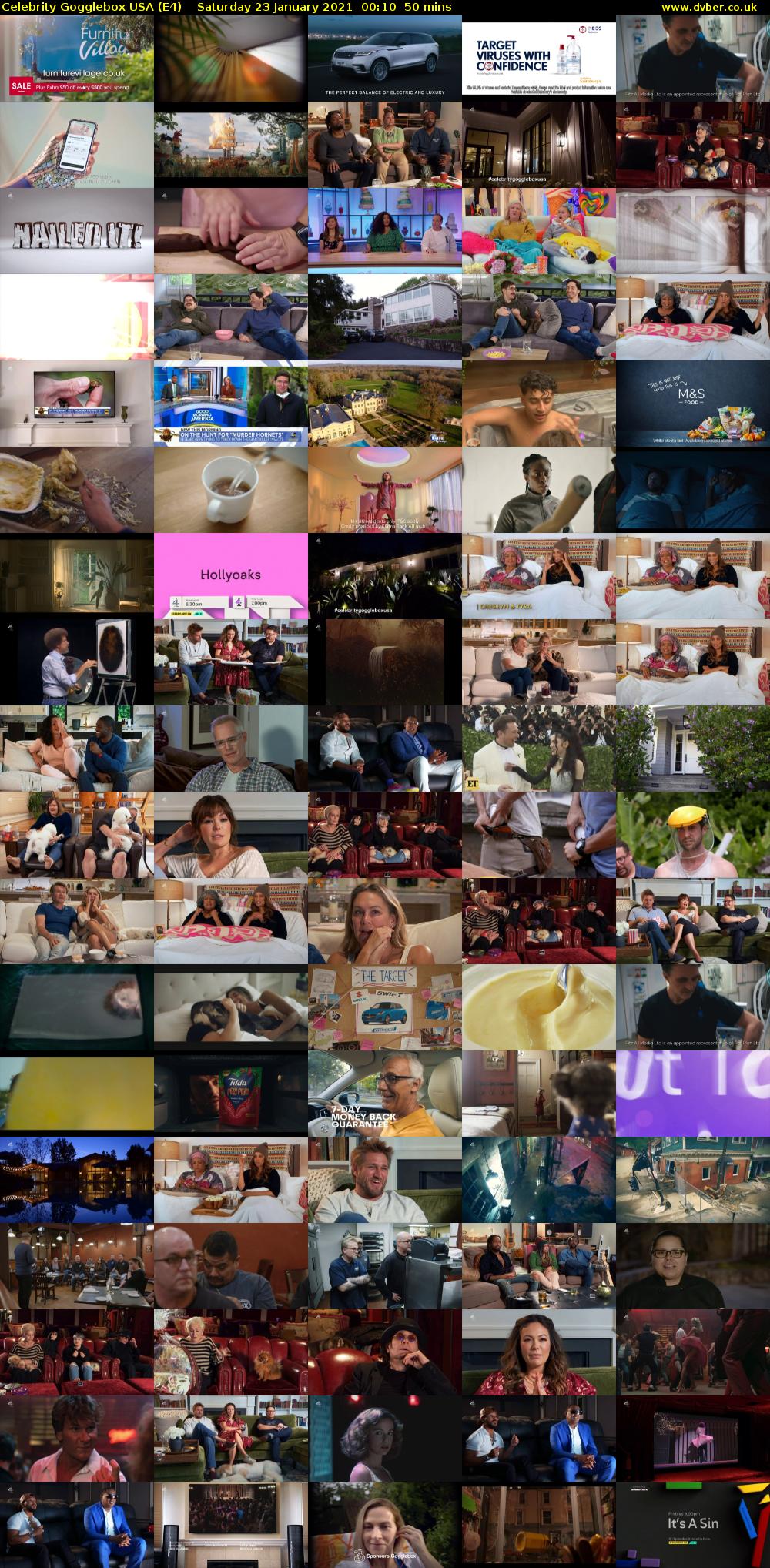 Celebrity Gogglebox USA (E4) Saturday 23 January 2021 00:10 - 01:00