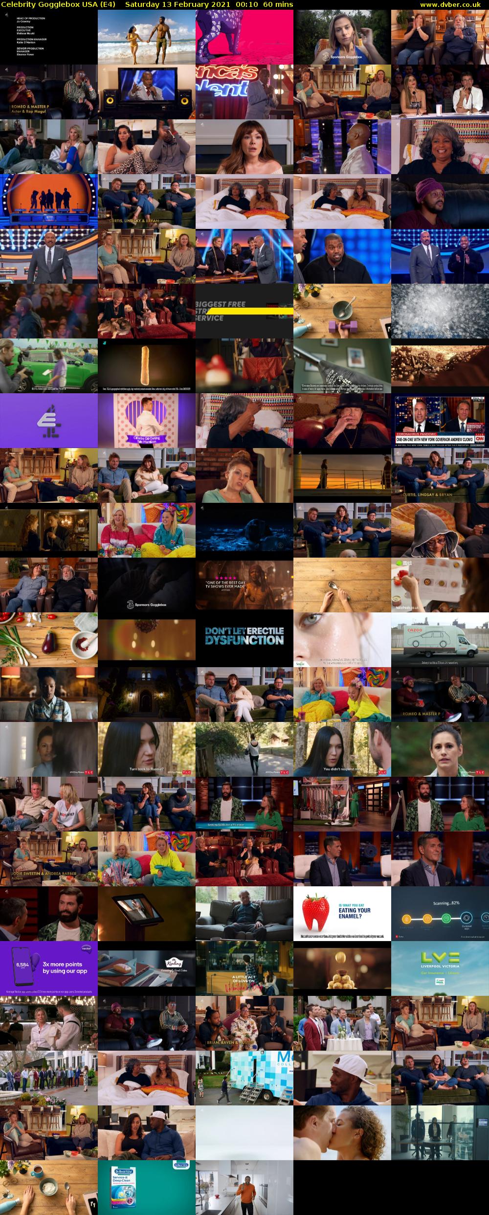 Celebrity Gogglebox USA (E4) Saturday 13 February 2021 00:10 - 01:10
