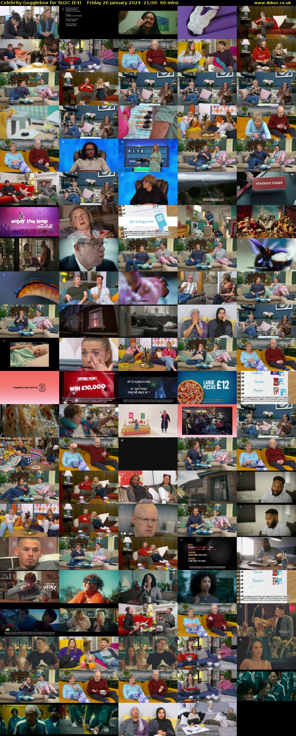 Celebrity Gogglebox for SU2C (E4) Friday 26 January 2024 21:00 - 22:00
