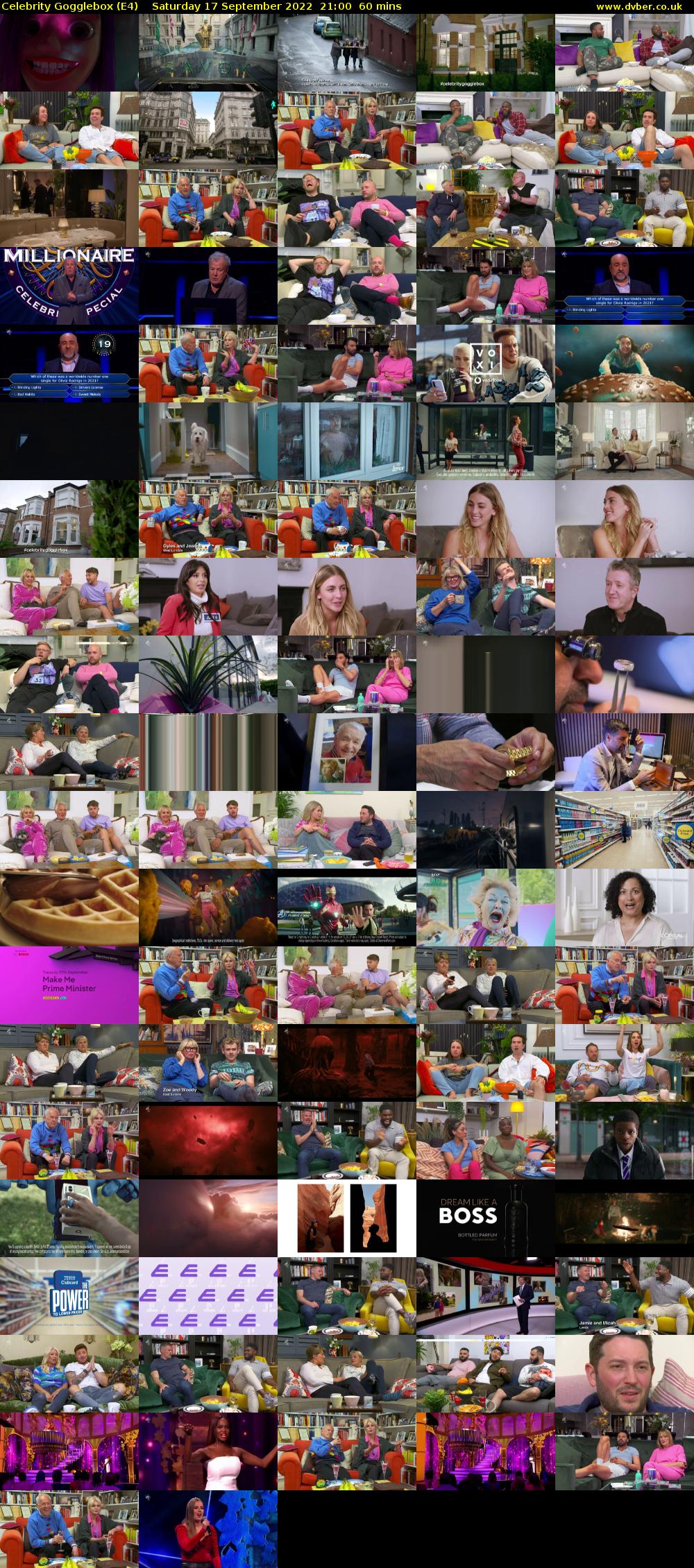 Celebrity Gogglebox (E4) Saturday 17 September 2022 21:00 - 22:00