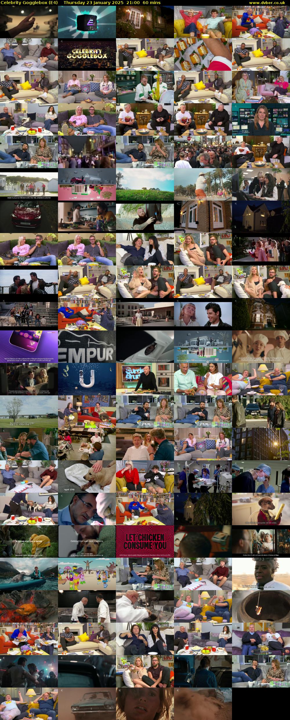 Celebrity Gogglebox (E4) Thursday 23 January 2025 21:00 - 22:00