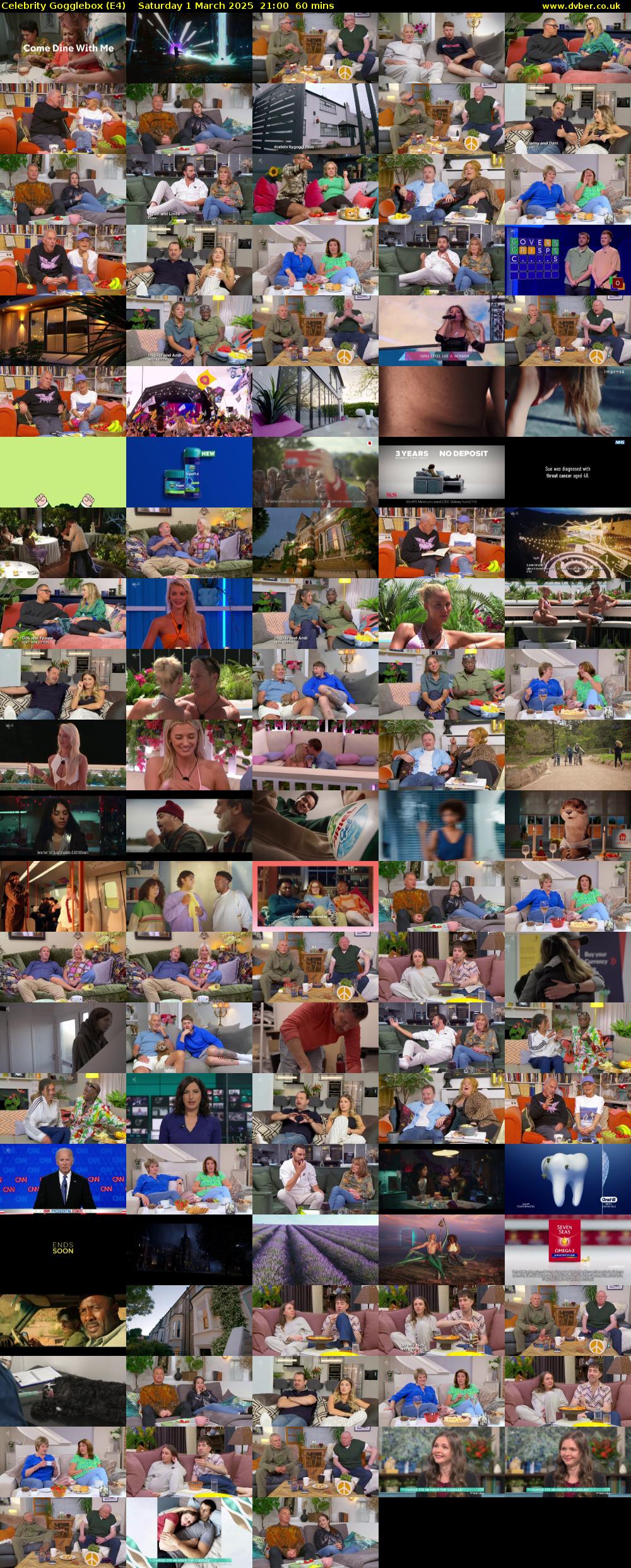 Celebrity Gogglebox (E4) Saturday 1 March 2025 21:00 - 22:00