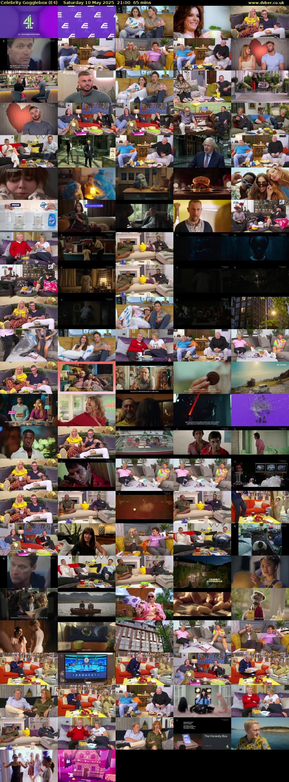 Celebrity Gogglebox (E4) Saturday 10 May 2025 21:00 - 22:05