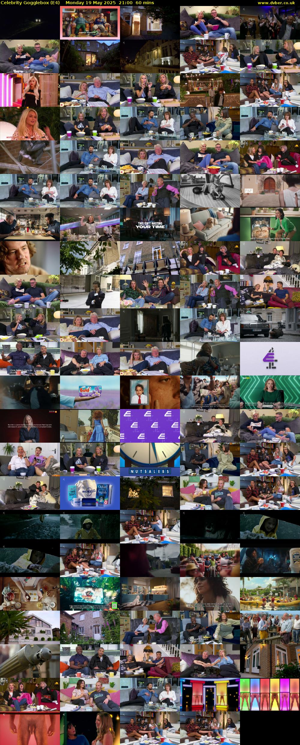 Celebrity Gogglebox (E4) Monday 19 May 2025 21:00 - 22:00