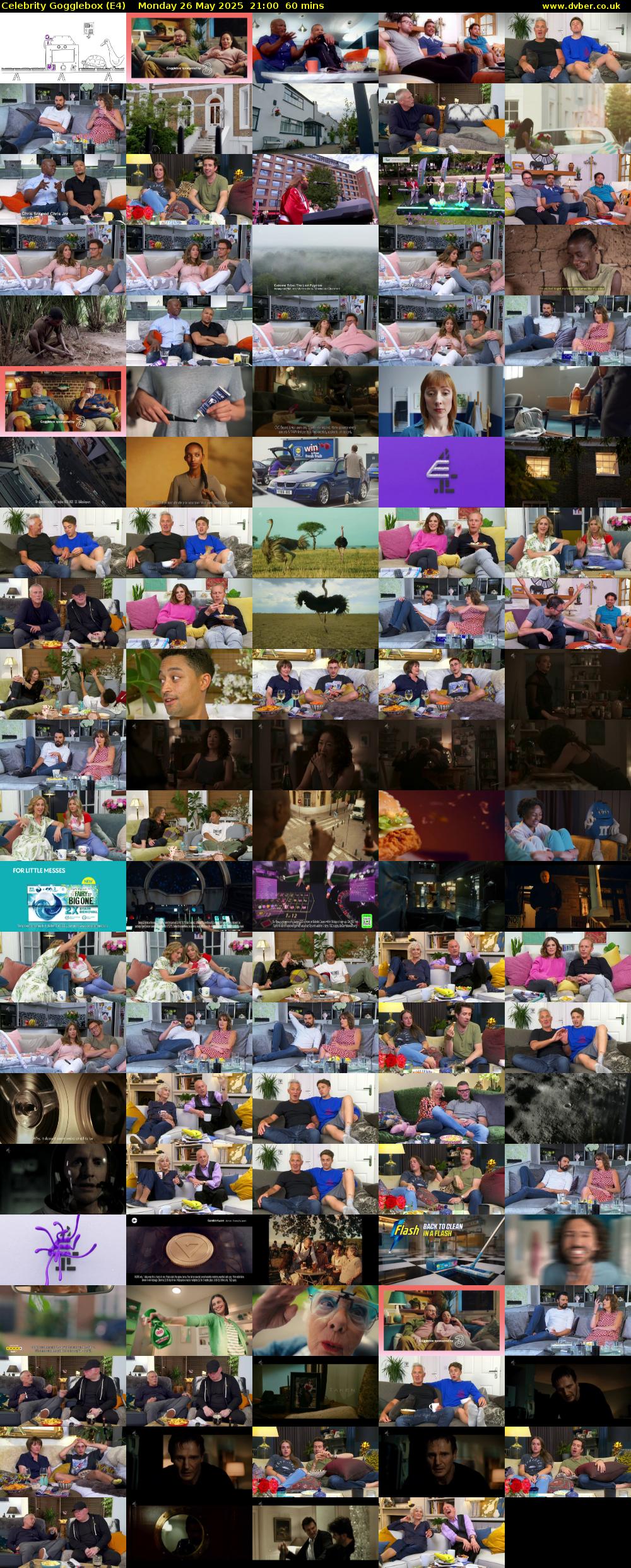 Celebrity Gogglebox (E4) Monday 26 May 2025 21:00 - 22:00