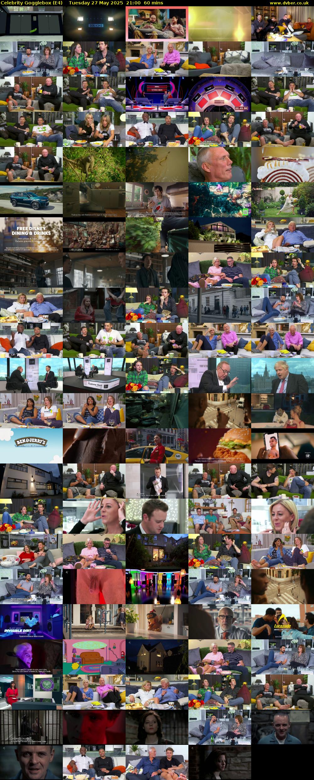 Celebrity Gogglebox (E4) Tuesday 27 May 2025 21:00 - 22:00