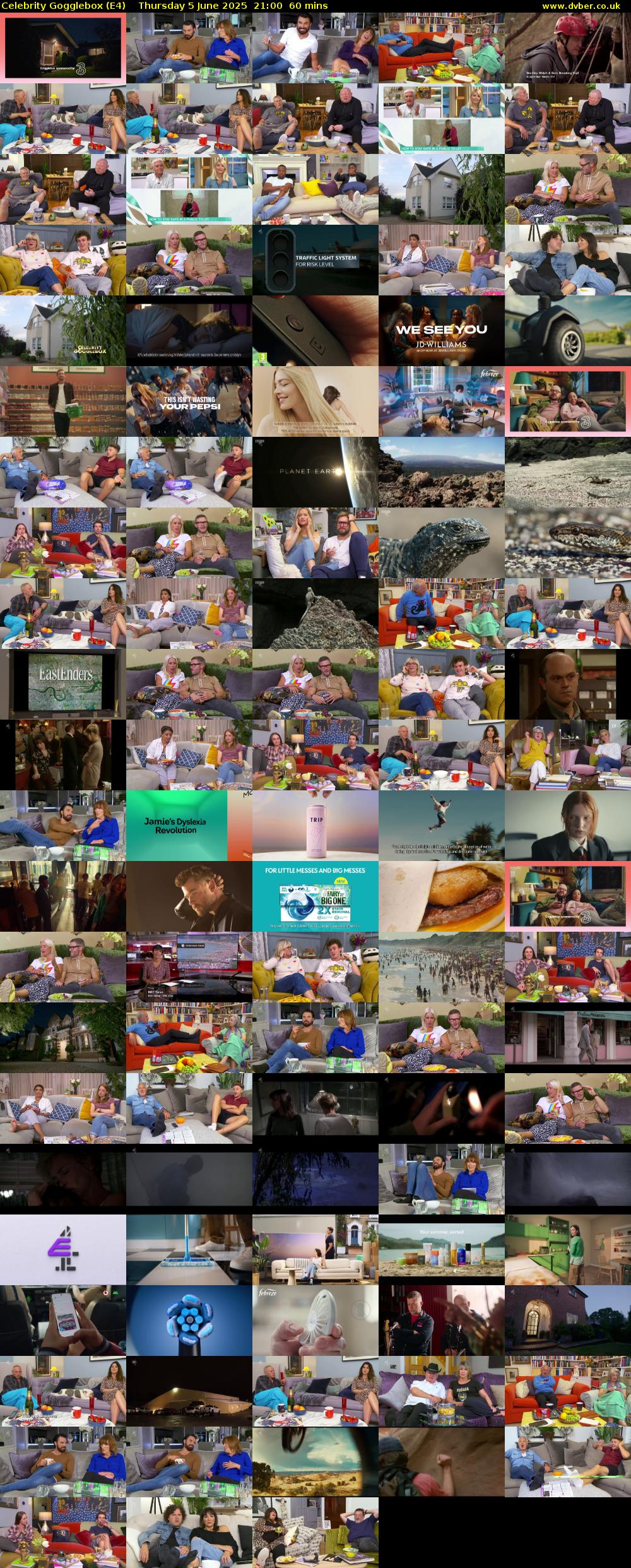 Celebrity Gogglebox (E4) Thursday 5 June 2025 21:00 - 22:00