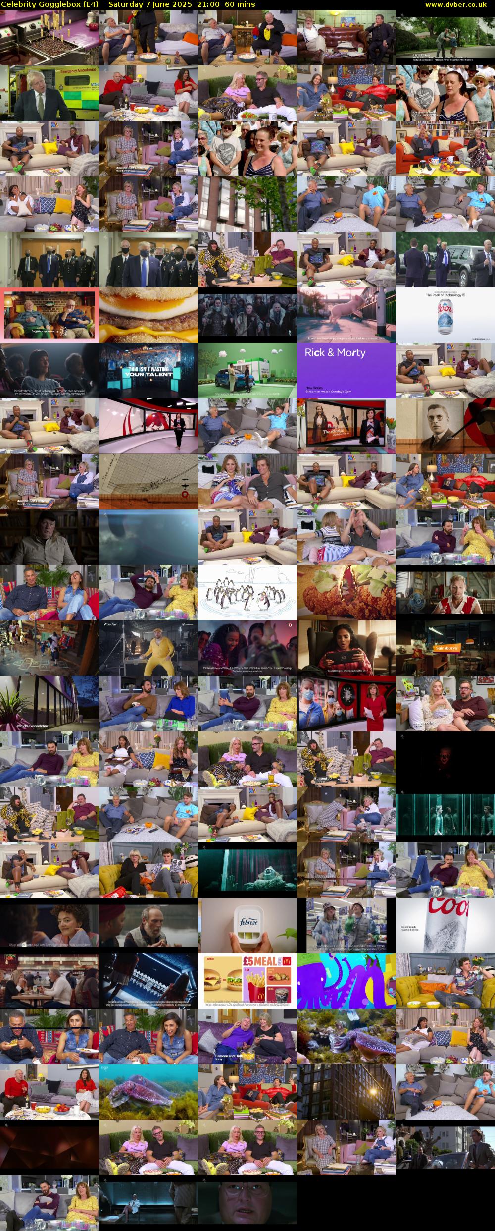 Celebrity Gogglebox (E4) Saturday 7 June 2025 21:00 - 22:00