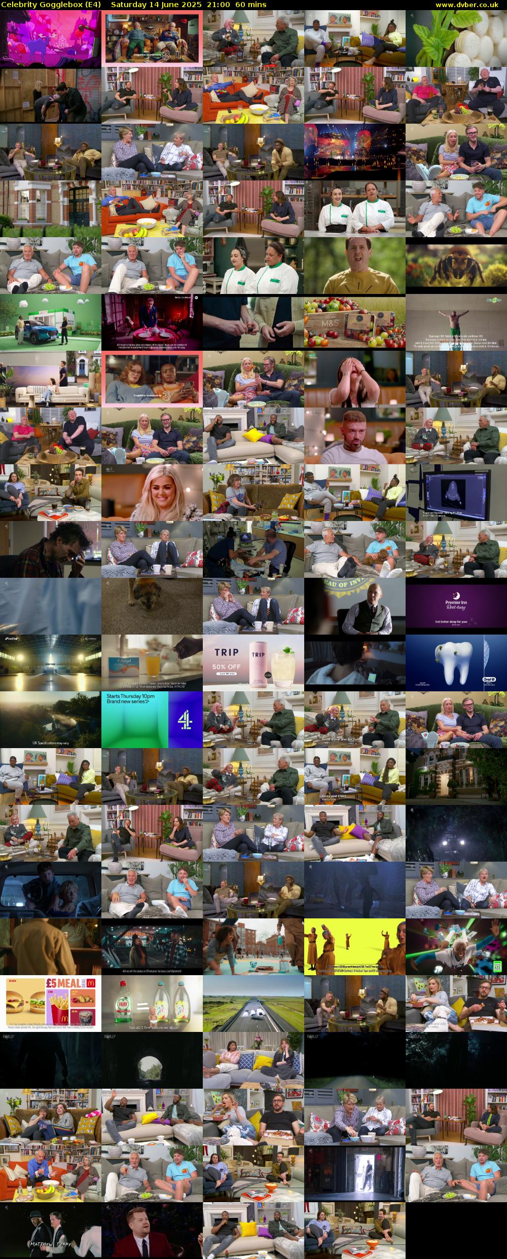 Celebrity Gogglebox (E4) Saturday 14 June 2025 21:00 - 22:00