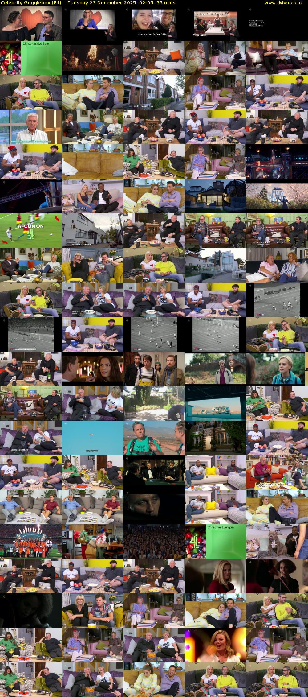 Celebrity Gogglebox (E4) Tuesday 23 December 2025 02:05 - 03:00