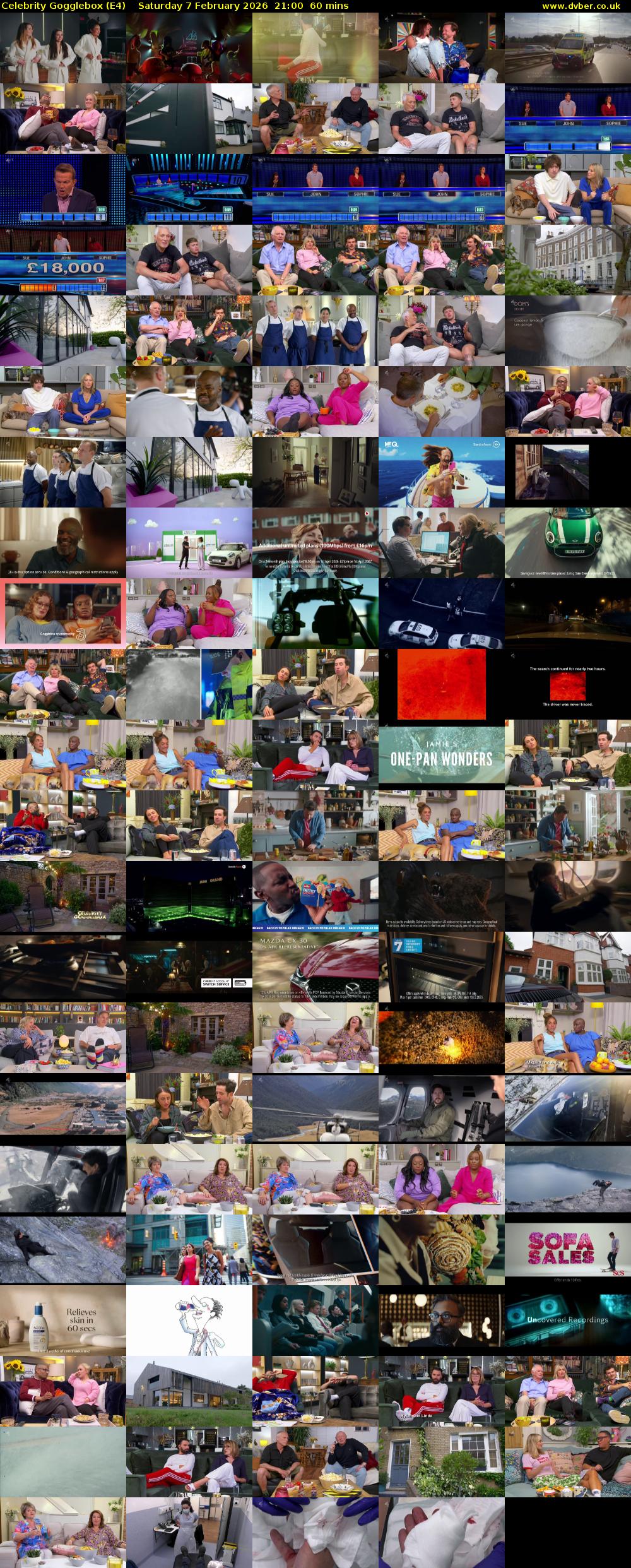 Celebrity Gogglebox (E4) Saturday 7 February 2026 21:00 - 22:00