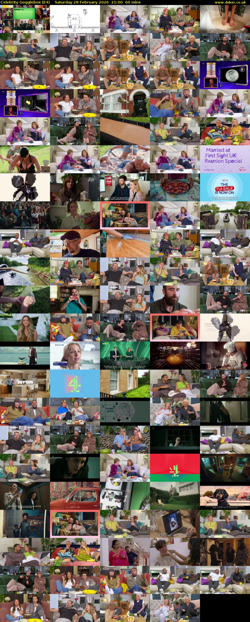 Celebrity Gogglebox (E4) Saturday 28 February 2026 21:00 - 22:00