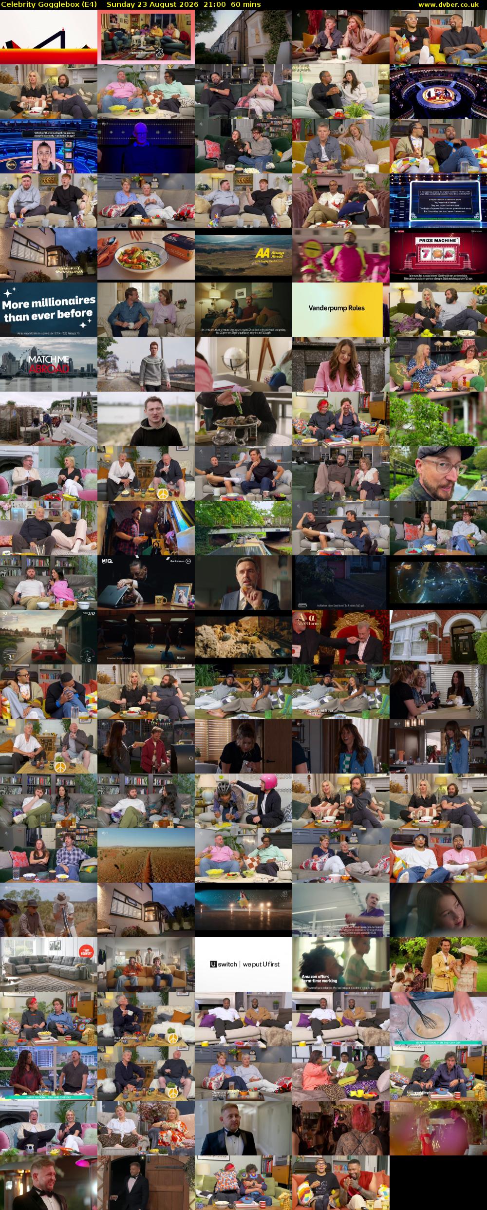 Celebrity Gogglebox (E4) Sunday 23 August 2026 21:00 - 22:00