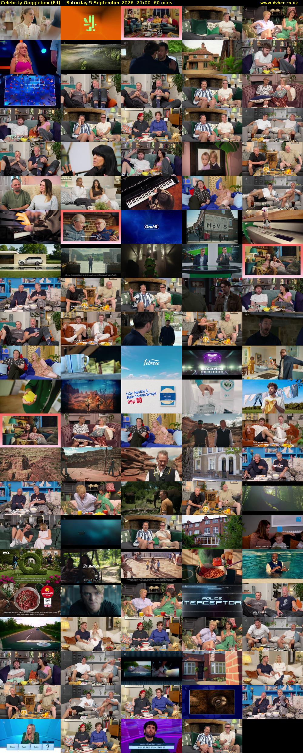 Celebrity Gogglebox (E4) Saturday 5 September 2026 21:00 - 22:00