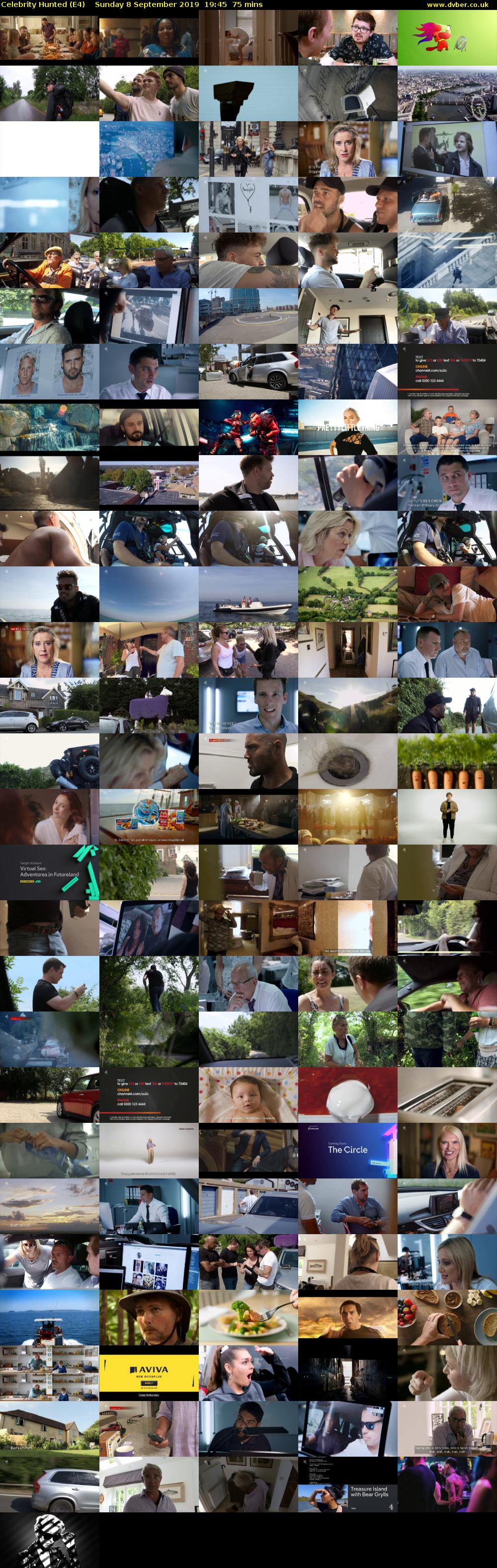 Celebrity Hunted (E4) Sunday 8 September 2019 19:45 - 21:00