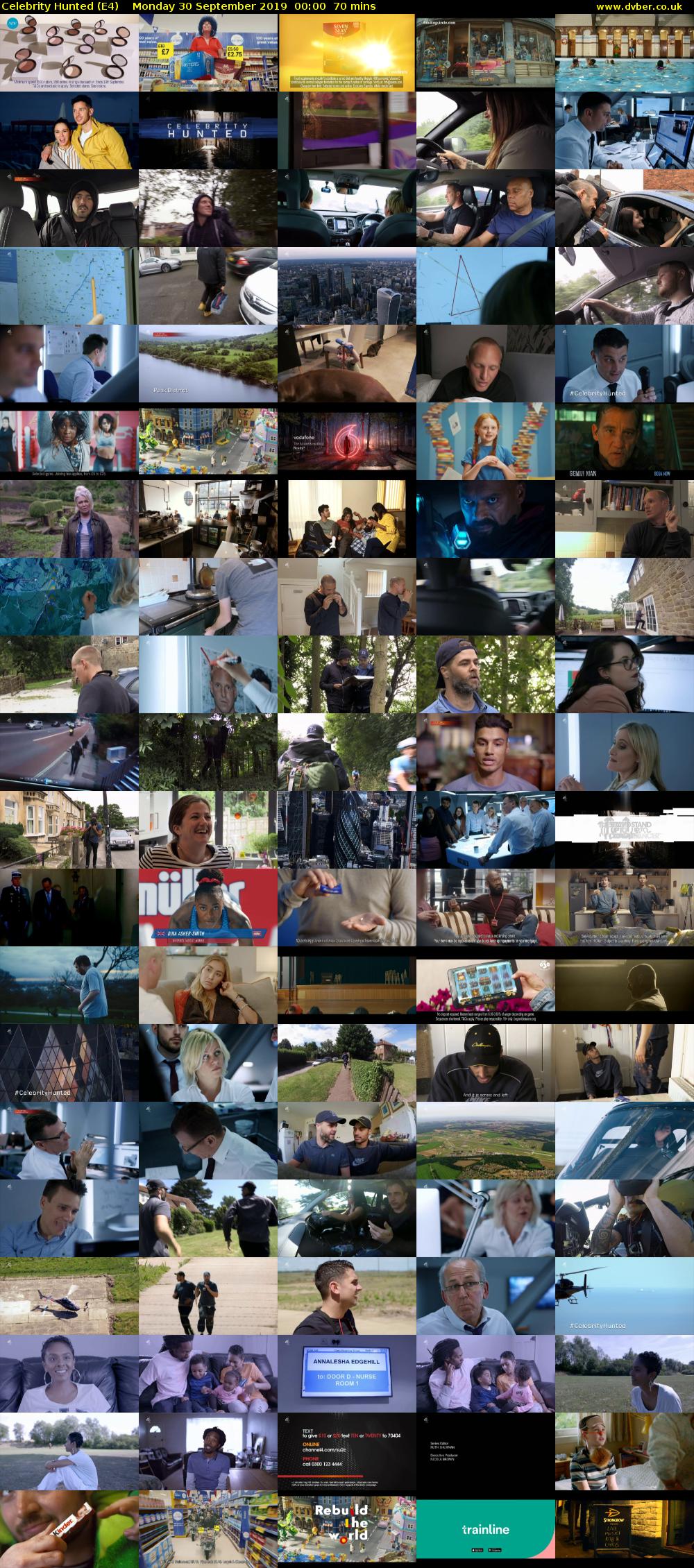 Celebrity Hunted (E4) Monday 30 September 2019 00:00 - 01:10