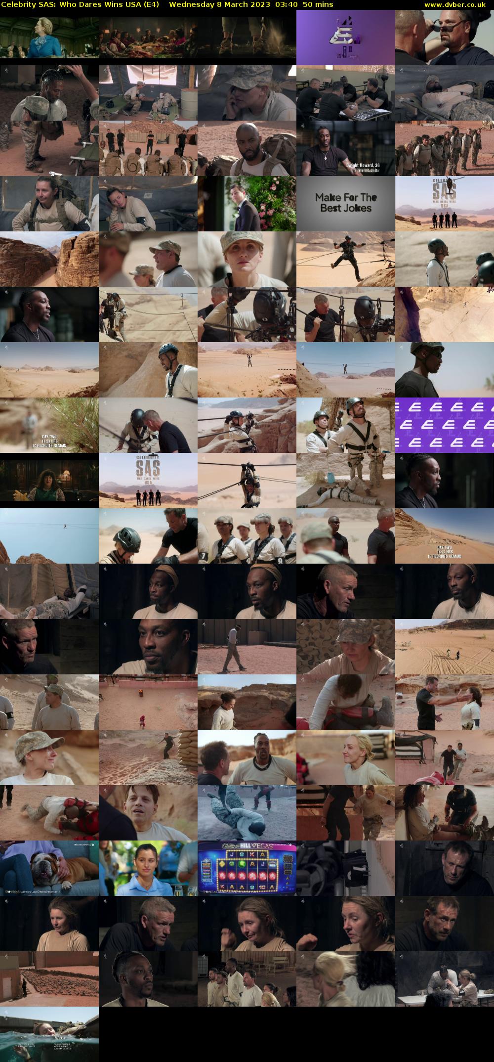 Celebrity SAS: Who Dares Wins USA (E4) Wednesday 8 March 2023 03:40 - 04:30