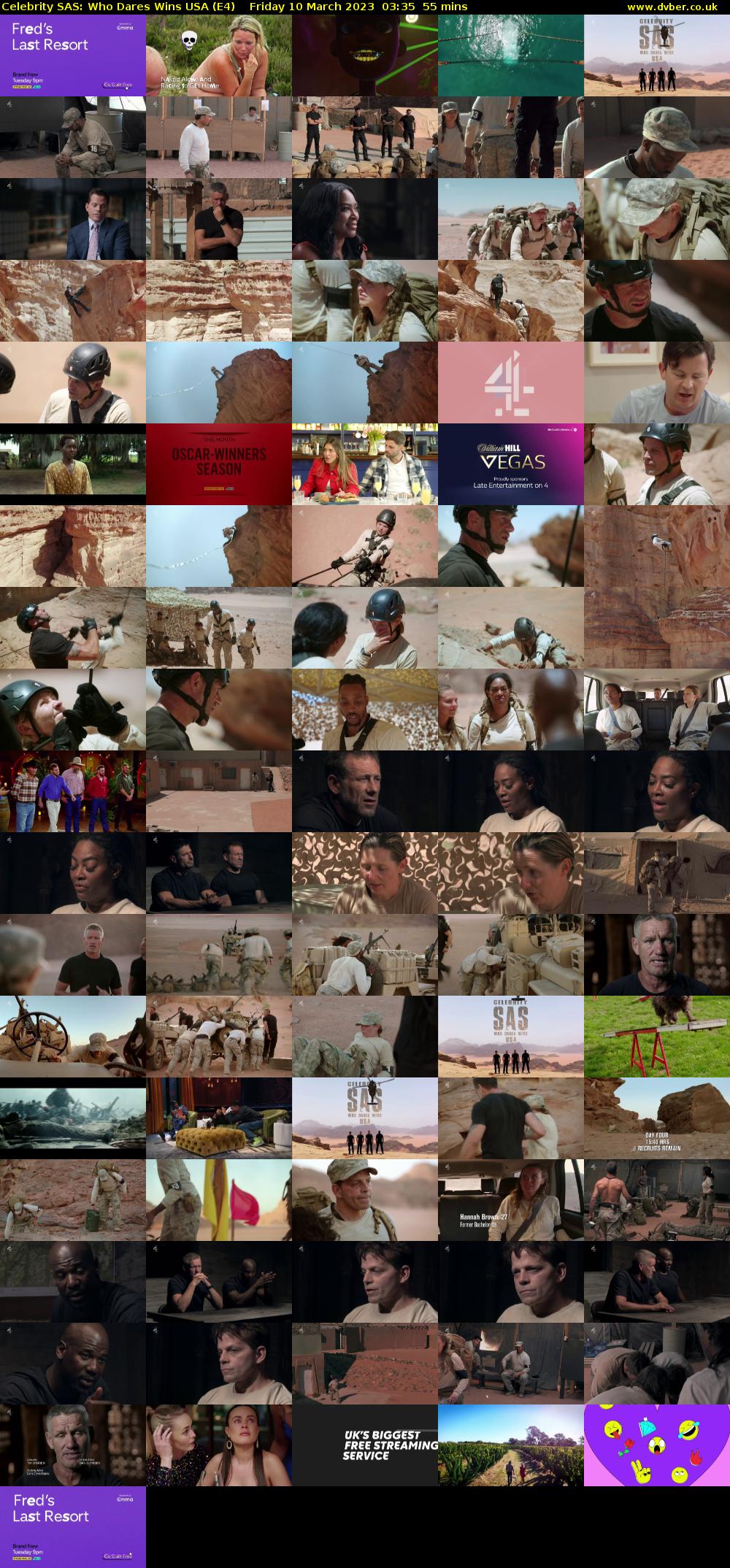 Celebrity SAS: Who Dares Wins USA (E4) Friday 10 March 2023 03:35 - 04:30