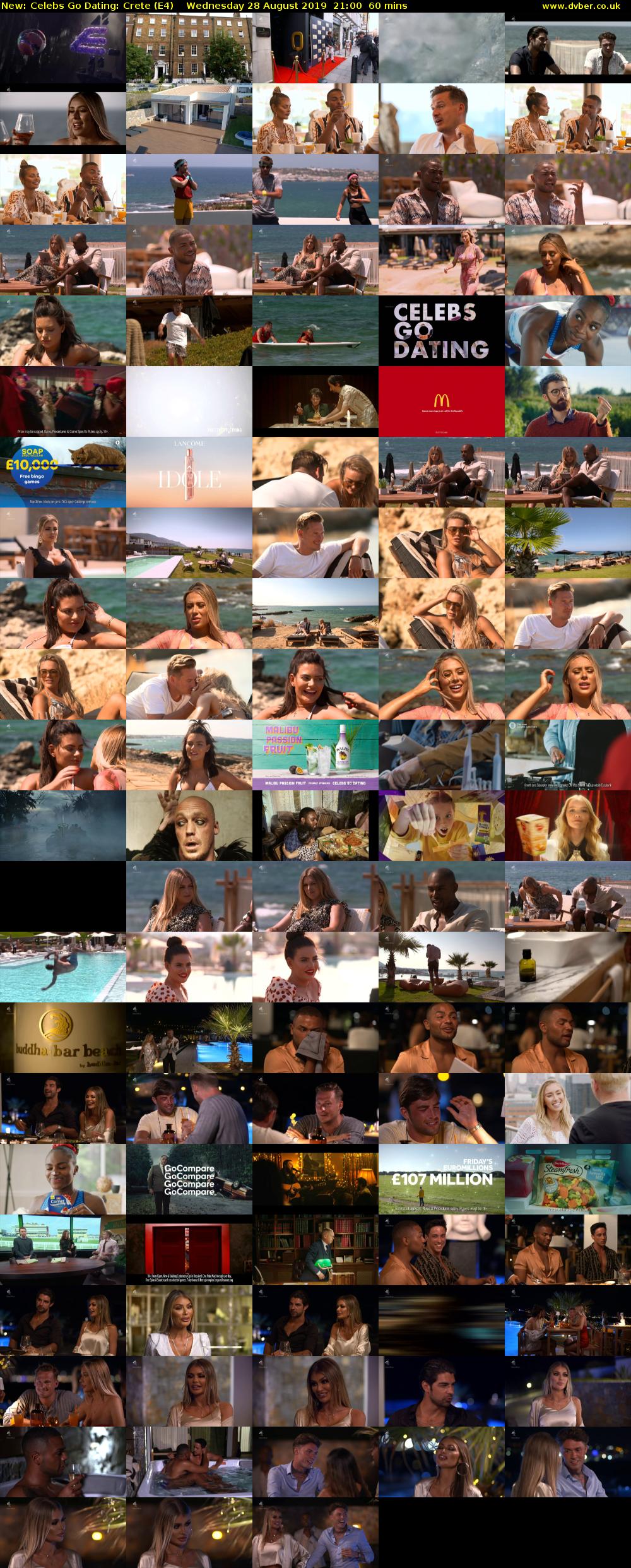 Celebs Go Dating: Crete (E4) Wednesday 28 August 2019 21:00 - 22:00