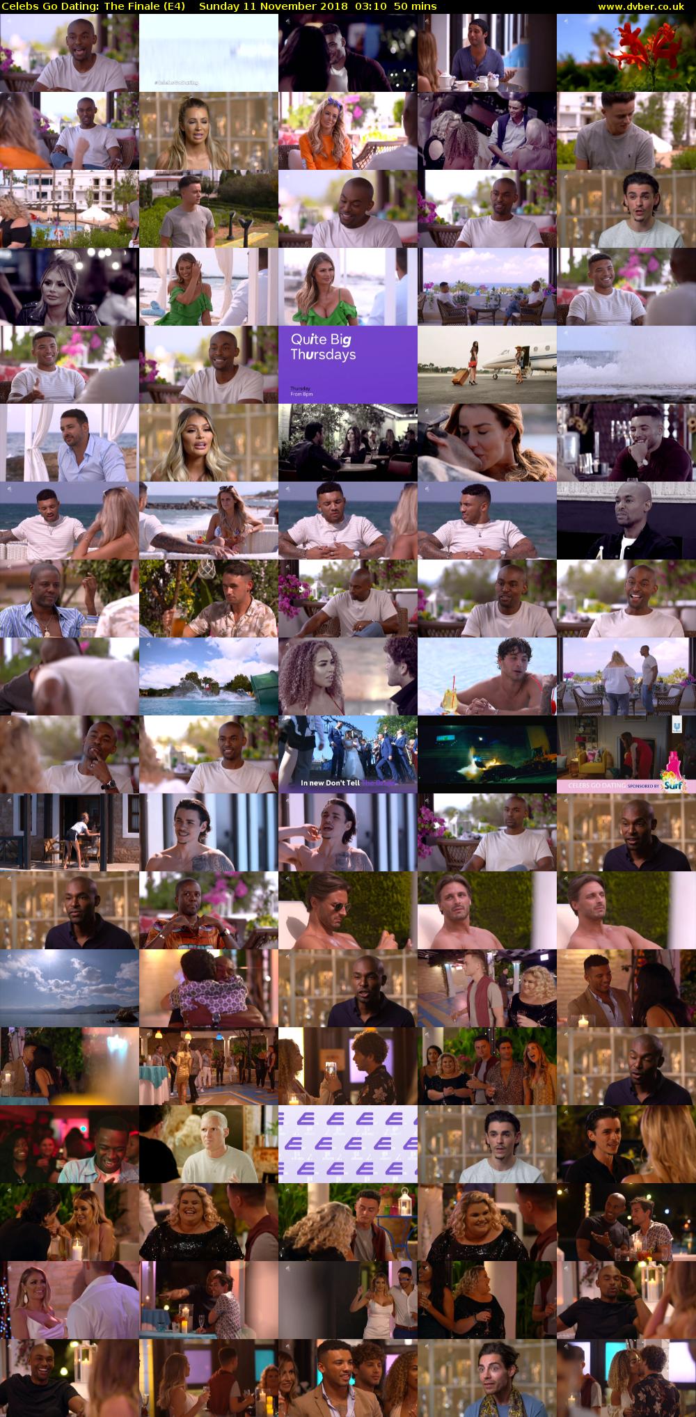 Celebs Go Dating: The Finale (E4) Sunday 11 November 2018 03:10 - 04:00