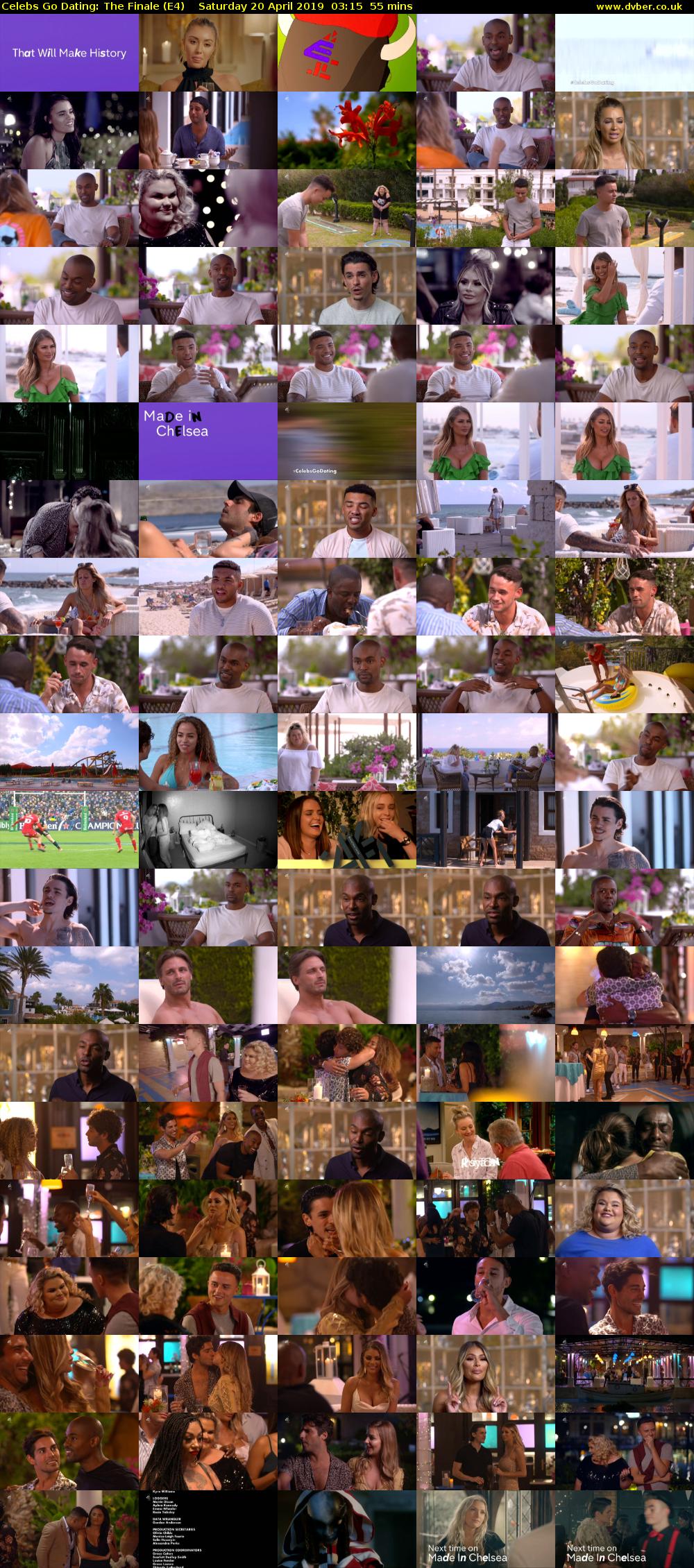 Celebs Go Dating: The Finale (E4) Saturday 20 April 2019 03:15 - 04:10