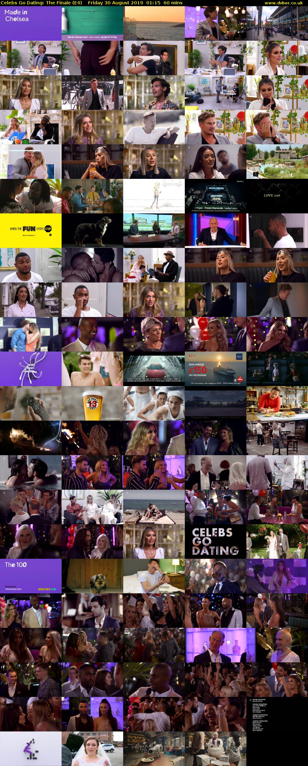 Celebs Go Dating: The Finale (E4) Friday 30 August 2019 01:15 - 02:15