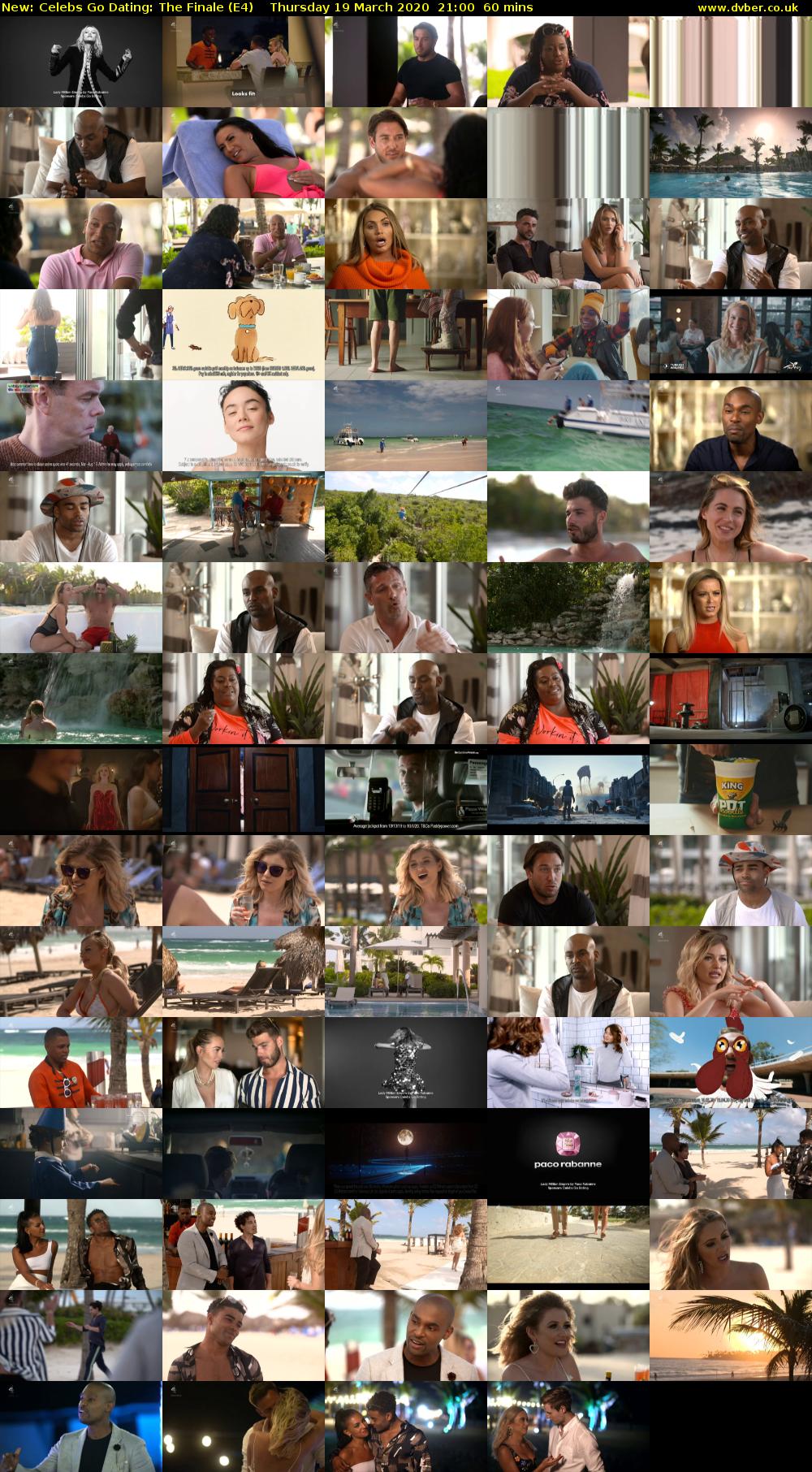 Celebs Go Dating: The Finale (E4) Thursday 19 March 2020 21:00 - 22:00