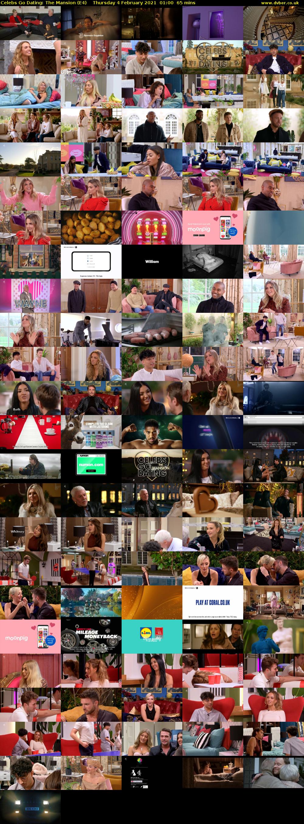 Celebs Go Dating: The Mansion (E4) Thursday 4 February 2021 01:00 - 02:05