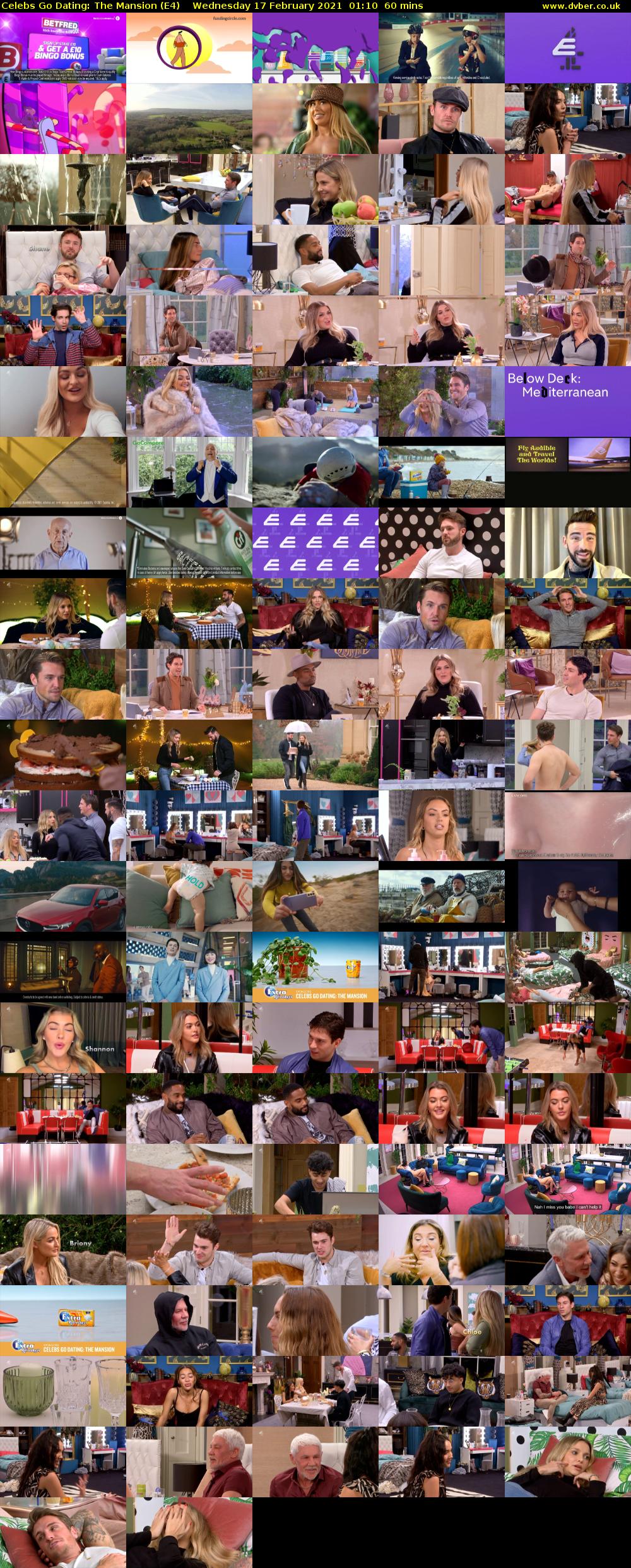 Celebs Go Dating: The Mansion (E4) Wednesday 17 February 2021 01:10 - 02:10